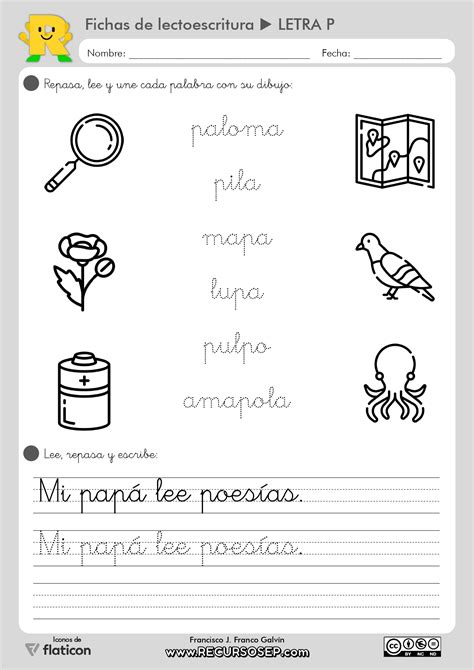 Fichas Lectoescritura Montessori Recursosep Letra P Page