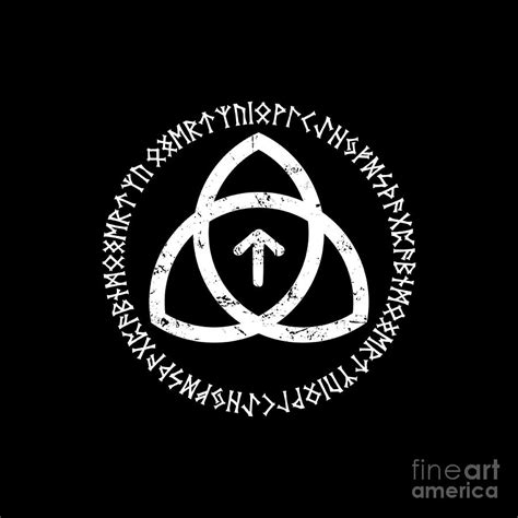 Nordic Rune Circle And Tiwaz Rune Digital Art By Vasyl Lavrishchev