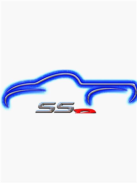 Pacific Blue Chevy Ssr Silhouette For Dark Backgrounds Sticker For