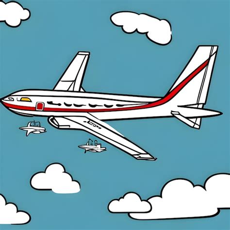 Premium Ai Image Cartoon 2d Aero Plane Image