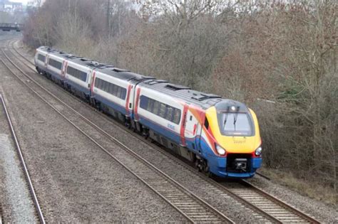 B233 35MM SLIDE East Midlands Trains Class 222 222011 Tupton 3 54