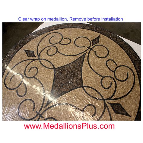 Iron Works II, 48" Polished Mosaic Floor Medallion - MedallionsPlus.com ...