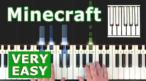 Minecraft Theme Song Calm Very Easy Piano Tutorial Synthesia