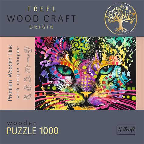 Trefl Puzzle drewniane Kolorowy kot 1000 elementów Humbi pl