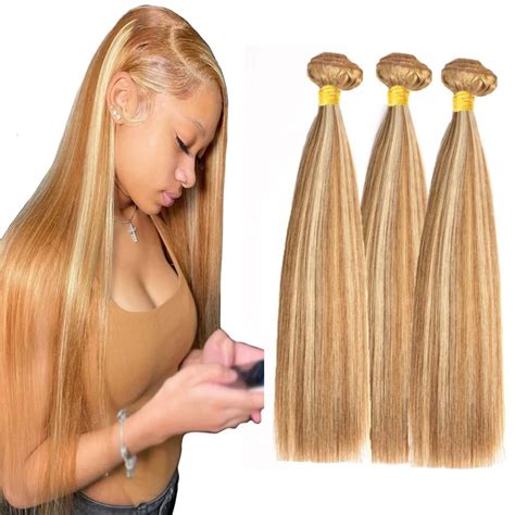 Amazon P27 613 Human Hair Bundles Honey Blonde Bundles Human Hair