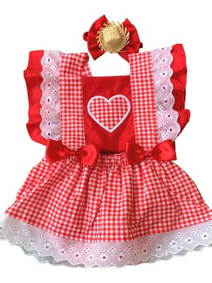 Body Vestido Caipira Bebê Festa Junina Baby Romper Xadrez Elo7