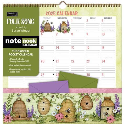 Folk Song By Susan Winget 2025 Note Nook Calendars