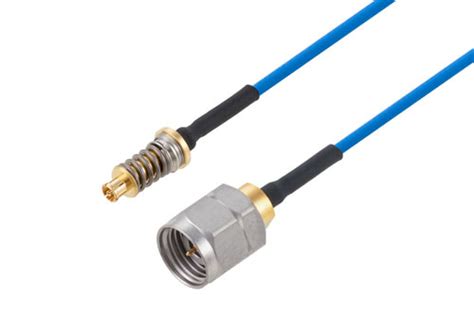 Mini Smp Female To 24mm Male Vita 67 Cable Using Pe P047hf Coax With Heatshrink