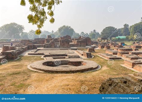 Remains of Buddhist Temple in Sarnath, Varanasi, Uttar Pradesh Stock Photo - Image of indian ...