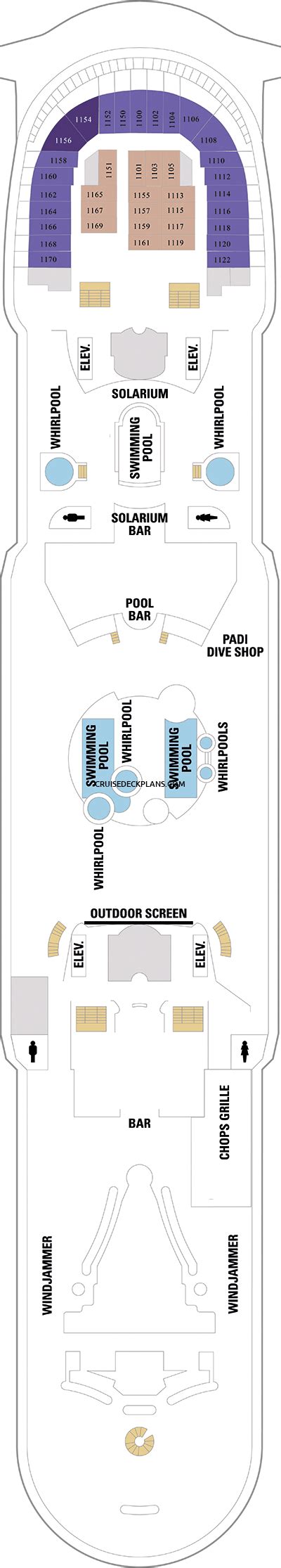 Voyager of the Seas Deck Plans, Diagrams, Pictures, Video