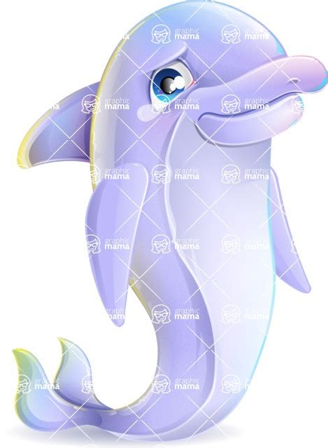 112 Cute Dolphin Cartoon Vector Character Illustrations / with Sad face | GraphicMama