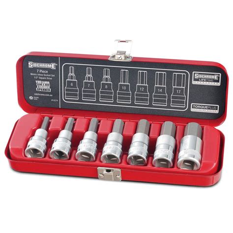 Sidchrome Scmt Pce Drive Metric In Hex Socket Set