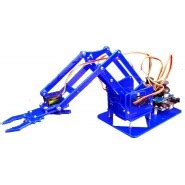 Kit Braço Robótico p Montagem 4 DOF 4 servos SG90 Acrílico Azul