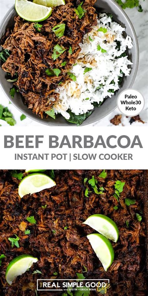 Tender Juicy Beef Barbacoa Slow Cooker Or Instant Pot Recipe