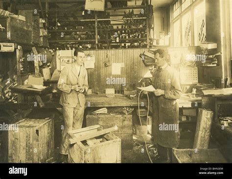 1920 Photo Of The Mechanics Garage In The Linscott Motor Company Stock