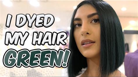 I Dyed My Hair Green Omg Youtube