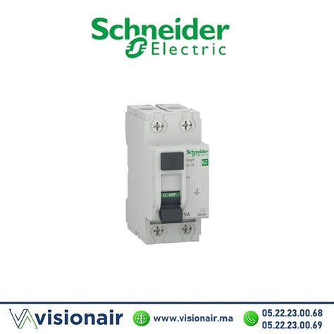 Interrupteur différentiel SCHNEIDER 2P AC 30mA 63A EZ9R32263