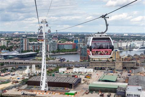 London June 25 View Of The London Cable Car Over The River T