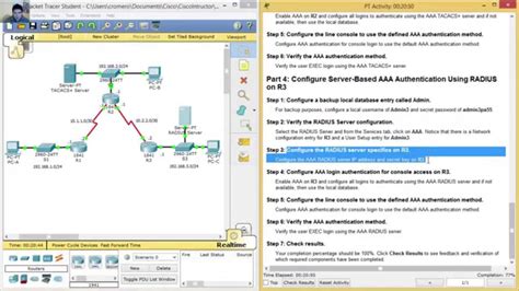 3 6 1 2 Packet Tracer Configure AAA Authentication On Cisco Routers