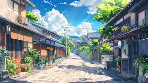 【フリー素材】田舎っぽい住宅街（4枚）