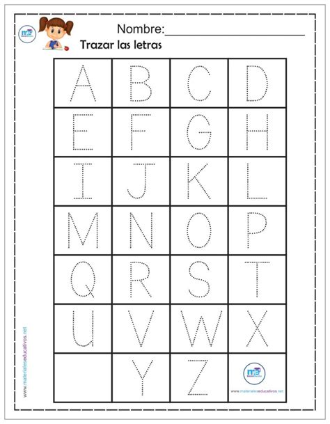 Hojas De Trabajo Para Trazar Las Letras Del ABC Abc Alphabet Tracing