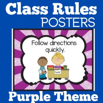 Kindergarten Classroom Rules Posters by Green Apple Lessons | TpT