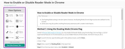 How To Enable Or Disable Reader Mode In Chrome Guiding Tech