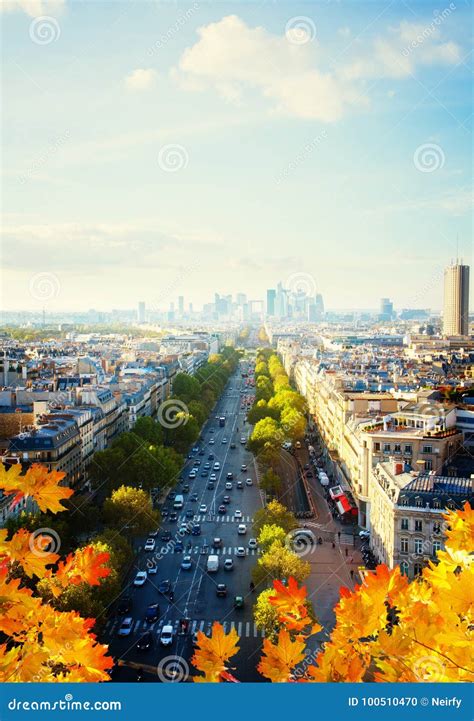 Skyline of Paris and La Defense District , France Stock Photo - Image ...