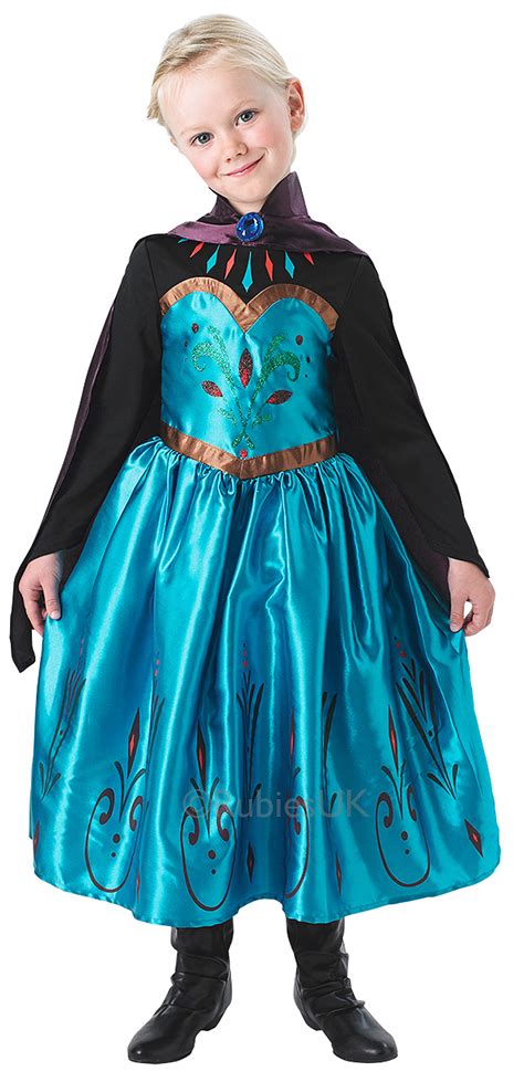 Frozen Coronation Elsa Girls Fancy Dress Disney Fairytale Kids