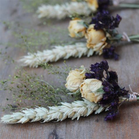 Autumn Meadow Dried Flower Buttonhole Etsy