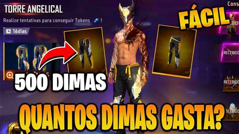 PEGANDO CALÇA ANGELICAL AMARELA TORRE DE TOKENS FREE FIRE NOVO