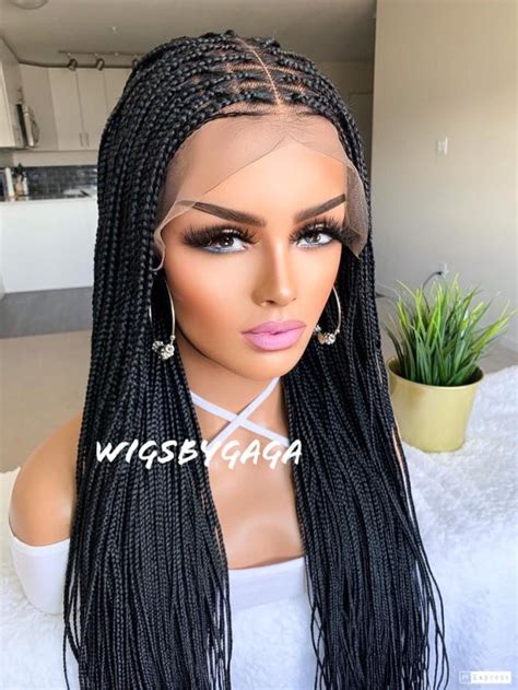 Knotless Braids Lace Frontal Quality Braided Wigs By Gaga