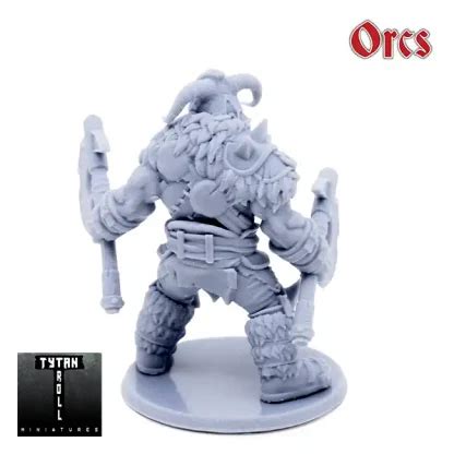 Orc Chieftain ORCS 3D Print Resin Simtasia