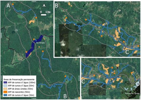 Mapa de Áreas de Preservação Permanente APPs Download Scientific