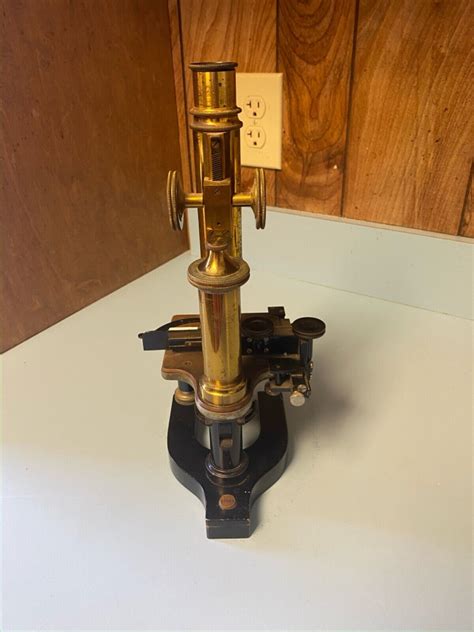 Antique Brass Bausch And Lomb Microscope B And L Optical Company Bl Ebay