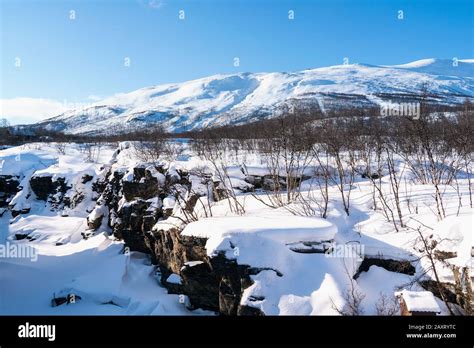 Sweden Lapland Abisko National Park Winter Landscape At Kungsleden