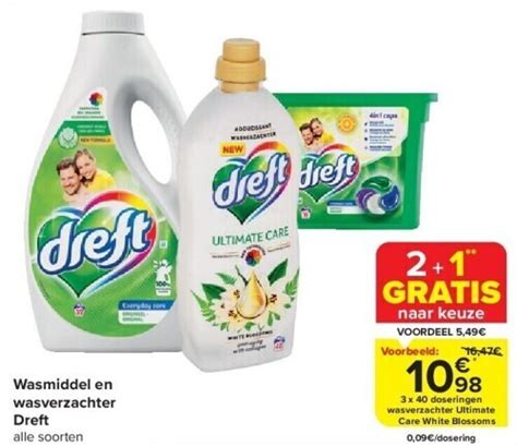 Wasmiddel En Wasverzachter Dreft Promotie Bij Carrefour