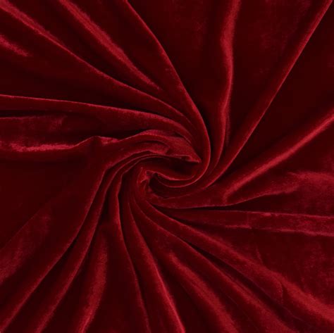 Stretch Velour Rot Stoffe Hemmers