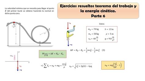 Ejercicios de aplicación teorema del trabajo y la energía Parte 6