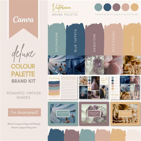 Deluxe Brand Palette Editable Canva Colour Palette With Hex Codes Small