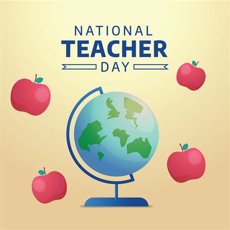 National Teacher Day Vector Illustration Teacher Day Greeting With