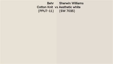 Behr Cotton Knit Ppu Vs Sherwin Williams Aesthetic White Sw