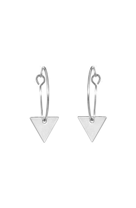 Triangel Minimal Oorbellen Zilver Fashionmusthaves Nl