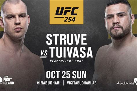 Tai Tuivasa Vs Stefan Struve Heavyweight Ufc