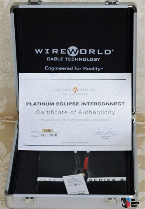 WireWorld Platinum Eclipse 8 RCA Interconnects 1 Meter Photo 4026942