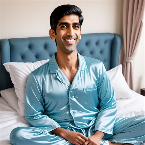 Rishi Sunak Sniffs the Air in Silk Pajamas | Stable Diffusion Online