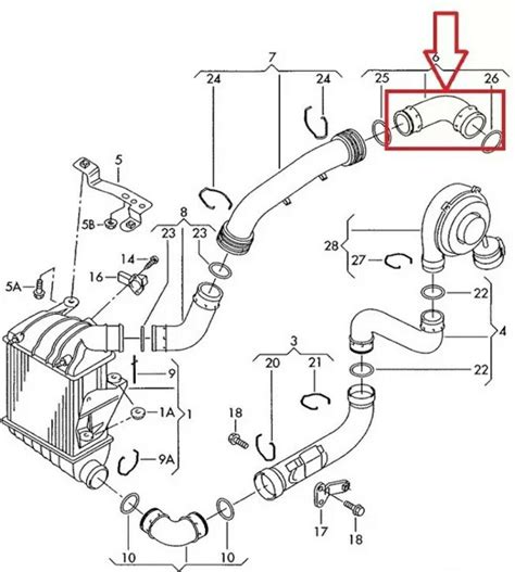 Turbo Ladeluftschlauch für VW Polo SKODA Fabia SEAT Cordoba 1 9TDI