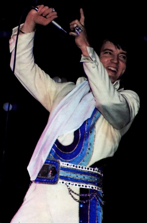 Captivating Elvis Presley Performance In Iconic Blue Swirl Jumpsuit 1974