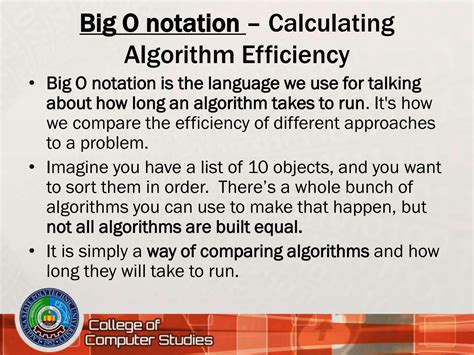 SOLUTION: Big O notation - Calculating Algorithm Efficiency - Studypool