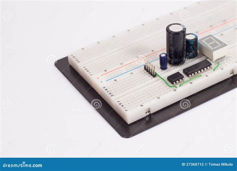 PCB Breadboard Test Circuit Under Construction Royalty-Free Stock ...